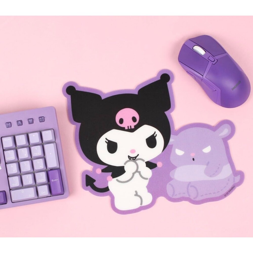 Kuromi & Bestie Mouse Pad - 9.2L x 8.7W inches Purple
